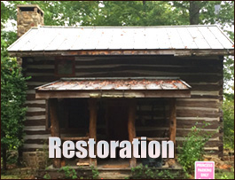 Historic Log Cabin Restoration  Bailey, North Carolina